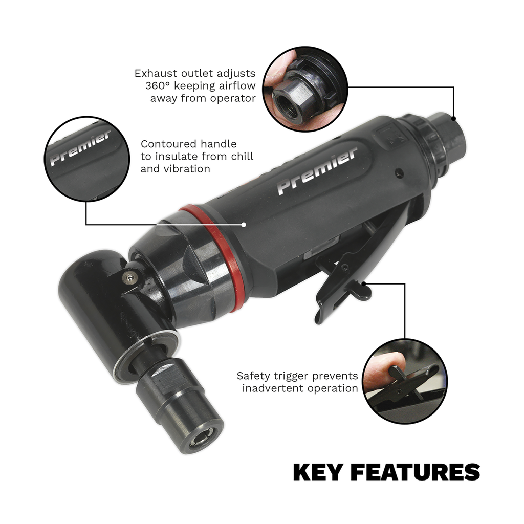 90° Midi Air Die Grinder 6mm SA653