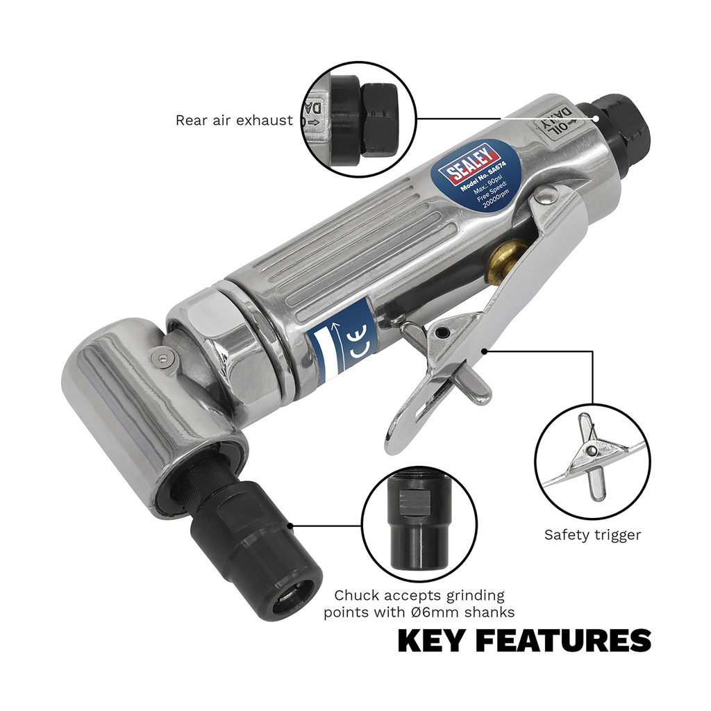 90° Angle Air Die Grinder SA674