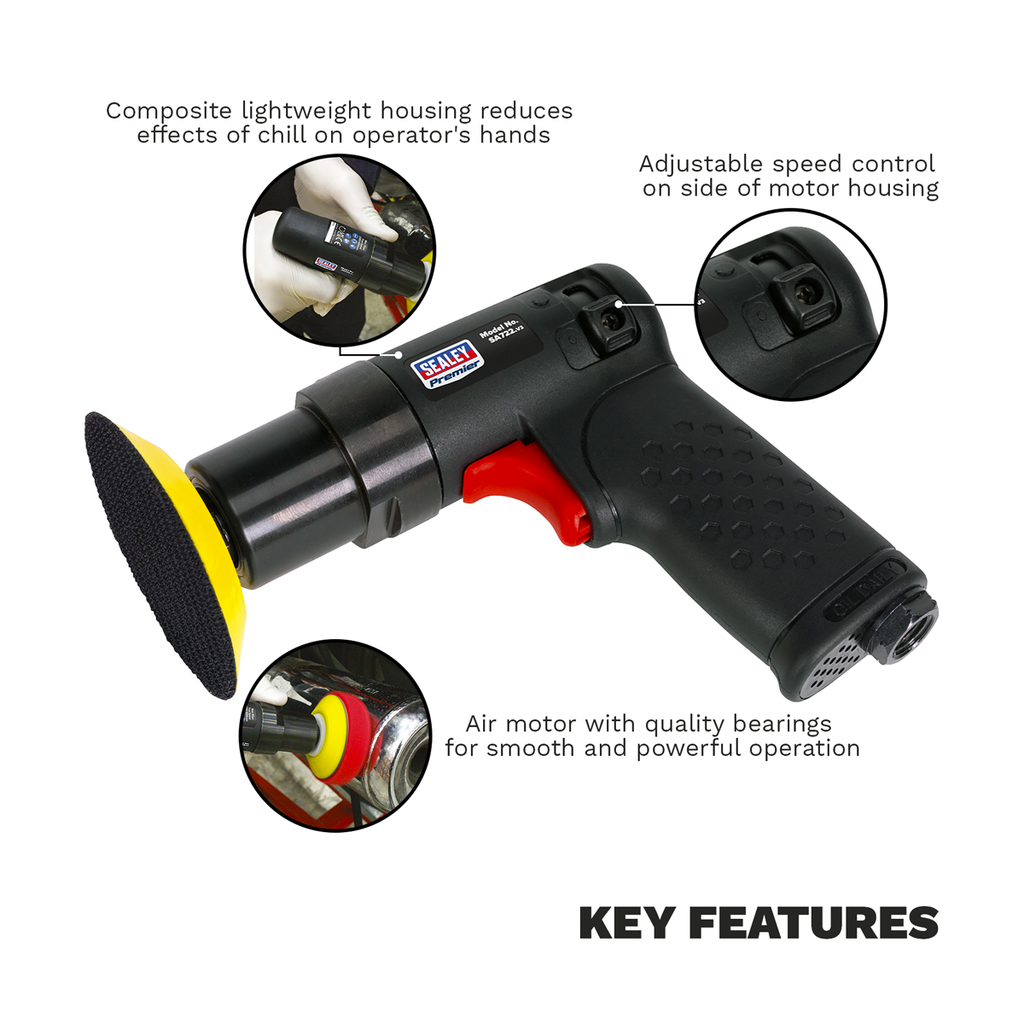 Composite Mini Air Polisher 75mm SA722