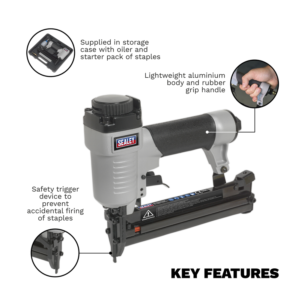 Air Staple Gun 13-32mm Capacity SA789