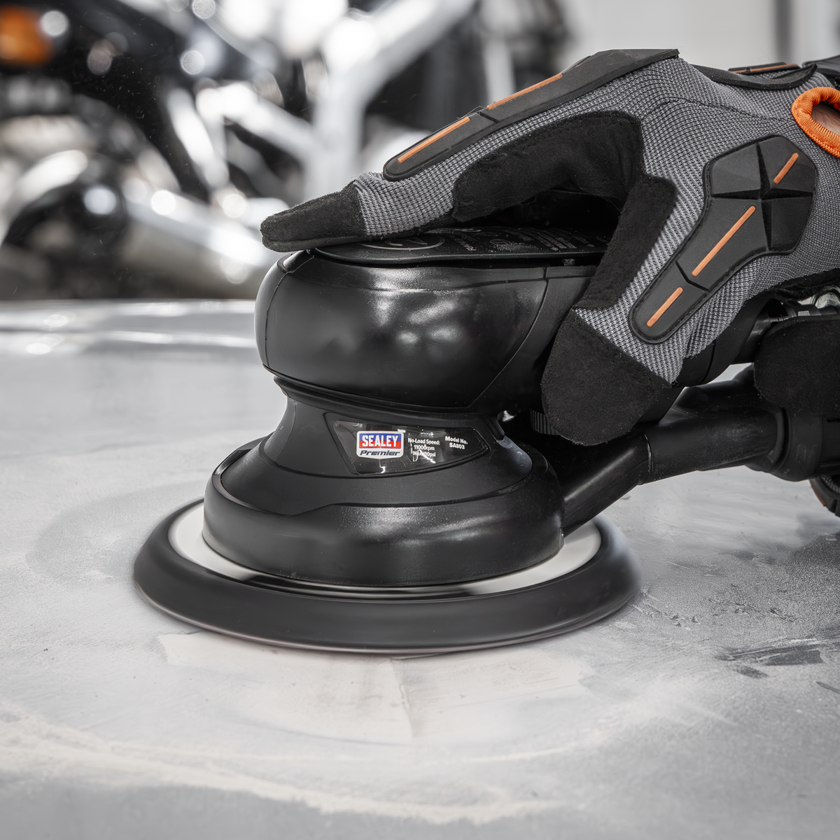Self-Contained Dust-Free Air Palm Orbital Sander 150mm SA803