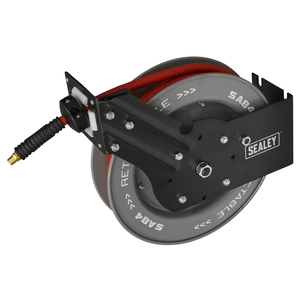 8m Retractable Rubber Air Hose with Steel Reel 10mm ID SA84