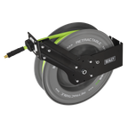 20m Retractable High-Visibility PVC Air Hose with Steel Reel 10mm ID SA85HV