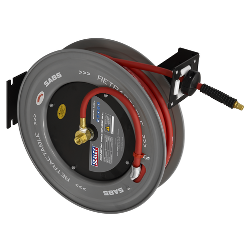 20m Retractable Rubber Air Hose with Steel Reel 10mm ID SA85