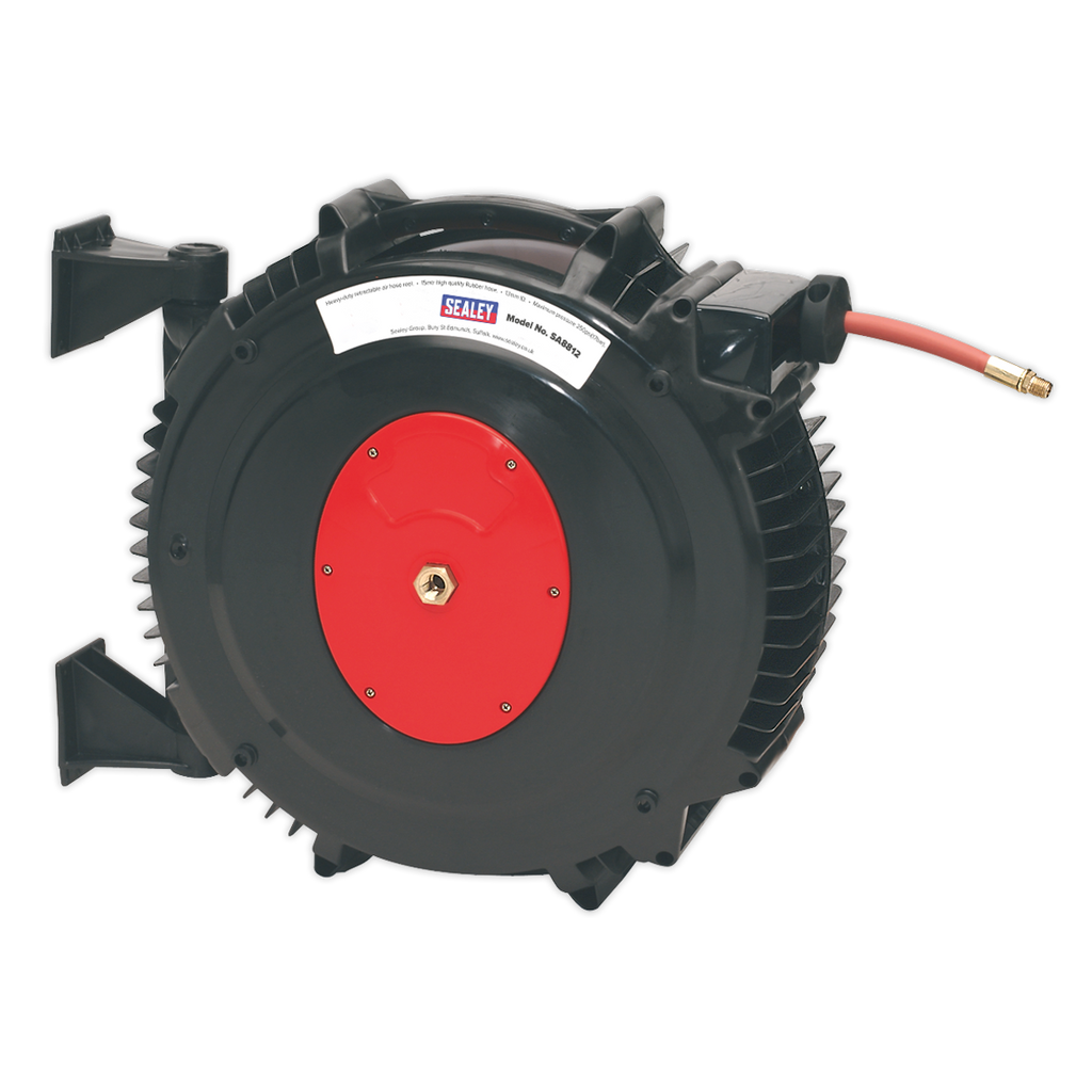 15m Retractable Rubber Air Hose Reel 13mm ID SA8812