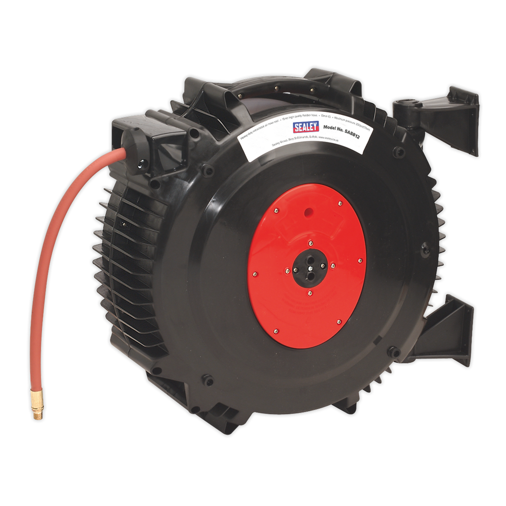 15m Retractable Rubber Air Hose Reel 13mm ID SA8812