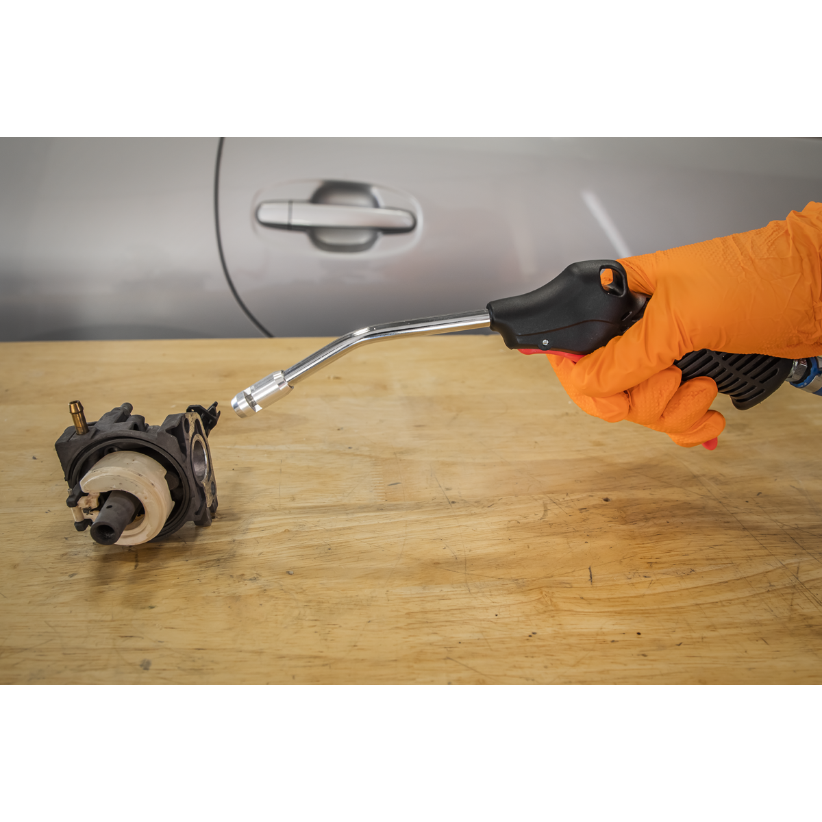 Air Blow Gun 100mm with 1/4"BSP Air Inlet & Safety Nozzle SA9131
