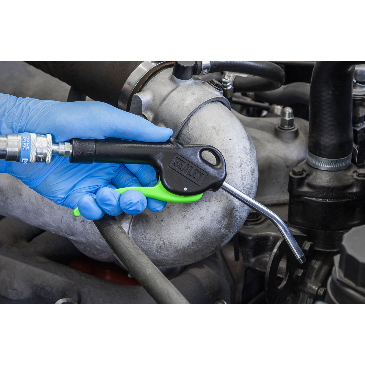 Air Blow Gun with Angled Lance 100mm & 1/4"BSP Air Inlet SA9230