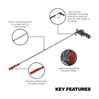 Air Blow Gun 715mm with Side Outlet 1/4"BSP Air Inlet SA9247