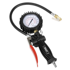 Tyre Inflator with Pressure Gauge and Clip-On Connector SA9302