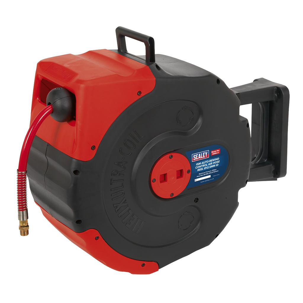 15m Auto-Rewind Control Air Hose Reel 12.5mm ID SA94
