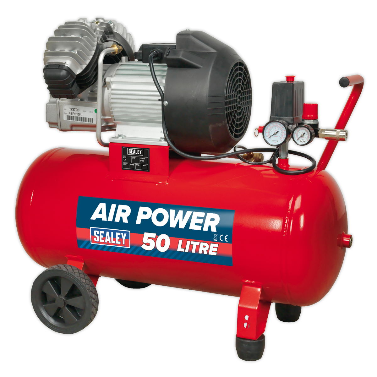 50L V-Twin Direct Drive Air Compressor 3hp SAC05030