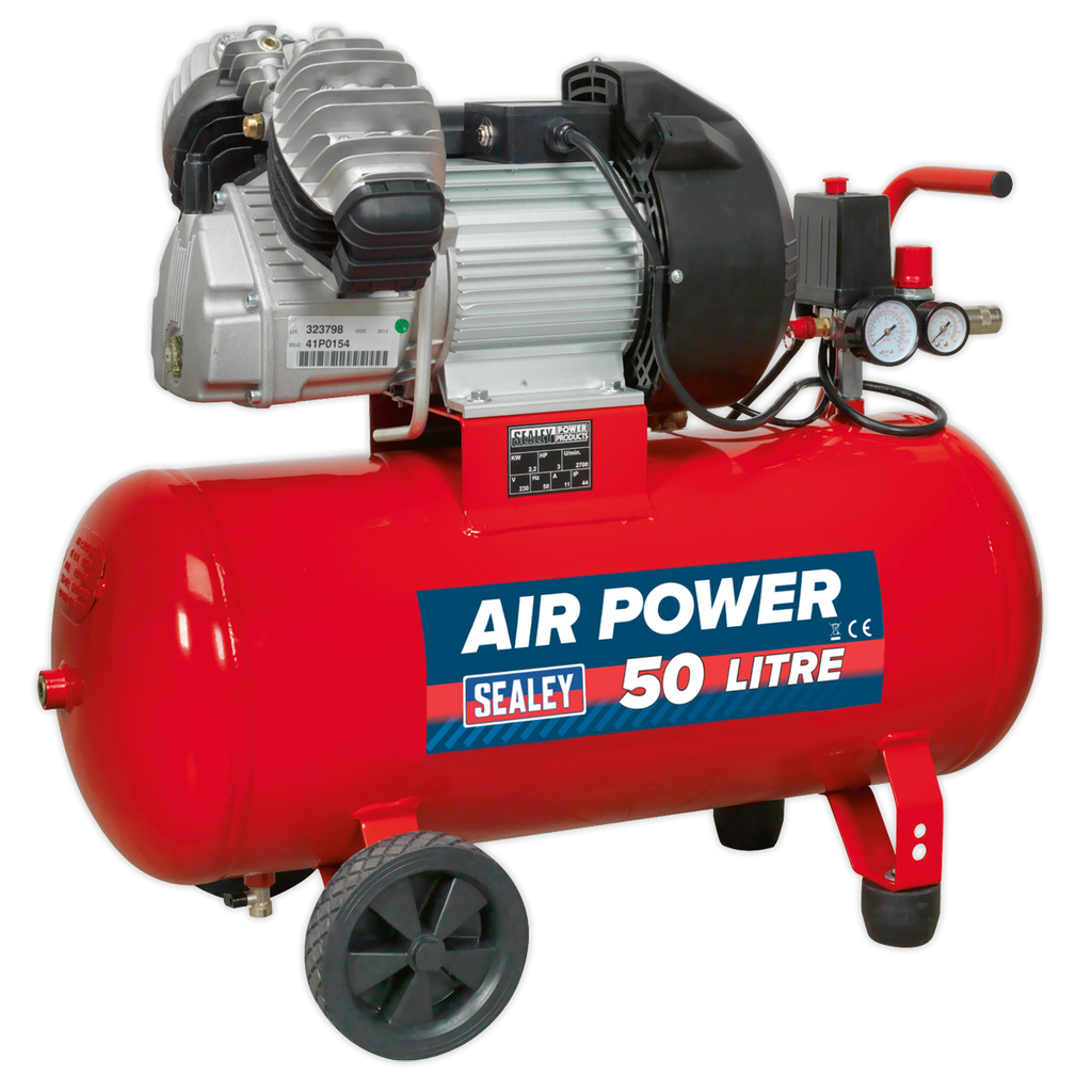 50L V-Twin Direct Drive Air Compressor 3hp SAC05030