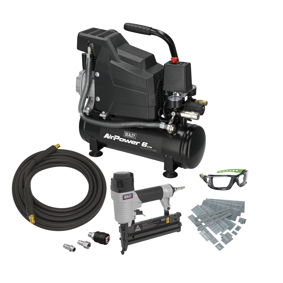 Air Compressor/Air Nail/Staple Gun Kit SAC0620AKIT