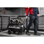 100L Oil Free Low Noise Direct Drive Air Compressor 2 x 2hp SAC10001S