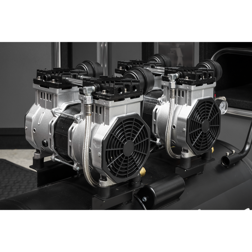 100L Oil Free Low Noise Direct Drive Air Compressor 2 x 2hp SAC10001S