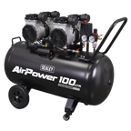 100L Oil Free Low Noise Direct Drive Air Compressor 2 x 2hp SAC10001S