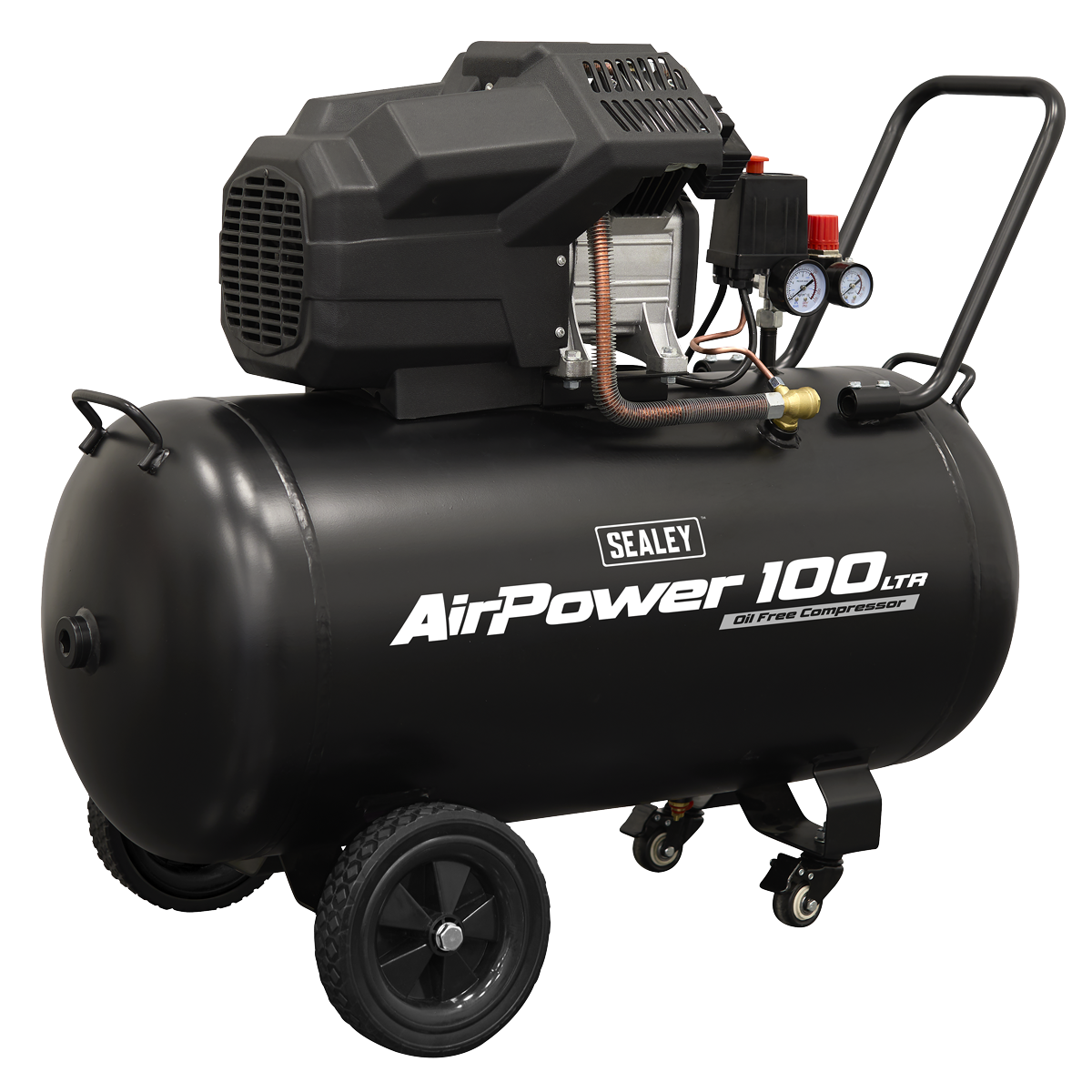 100L V-Twin Oil Free Direct Drive Air Compressor 3hp SAC10002