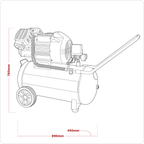 100L V-Twin Direct Drive Air Compressor 3hp SAC10030VE