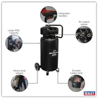 100L Oil Free Belt Drive Vertical Compressor 2.5hp SAC100V