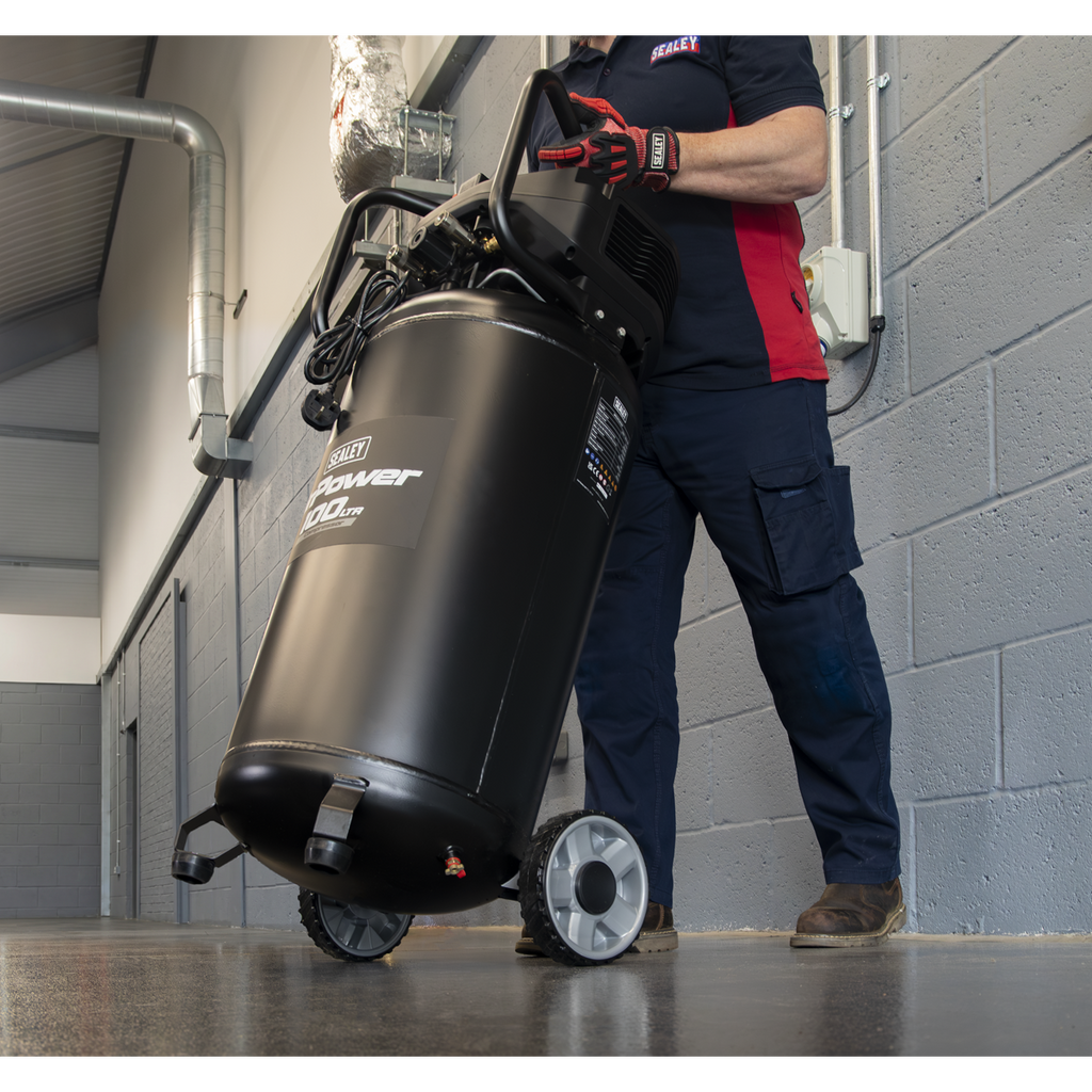 100L Oil Free Belt Drive Vertical Compressor 2.5hp SAC100V