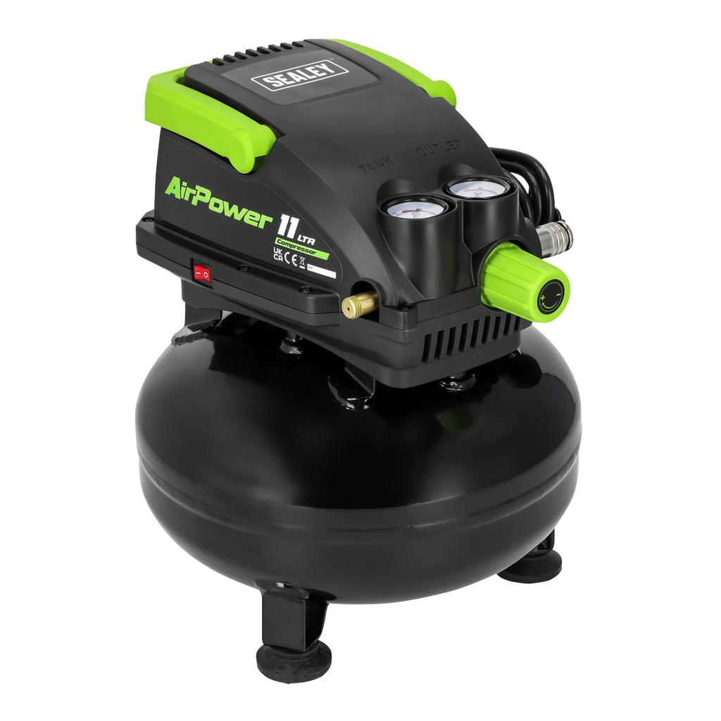 11L Oil Free Direct Drive Air Compressor 0.5hp SAC1100