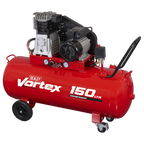 150L Belt Drive Air Compressor with Cast Cylinders & Wheels 3.5hp SAC1153B