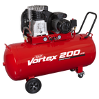 200L Belt Drive Air Compressor with Cast Cylinders & Wheels 3.5hp SAC1203B