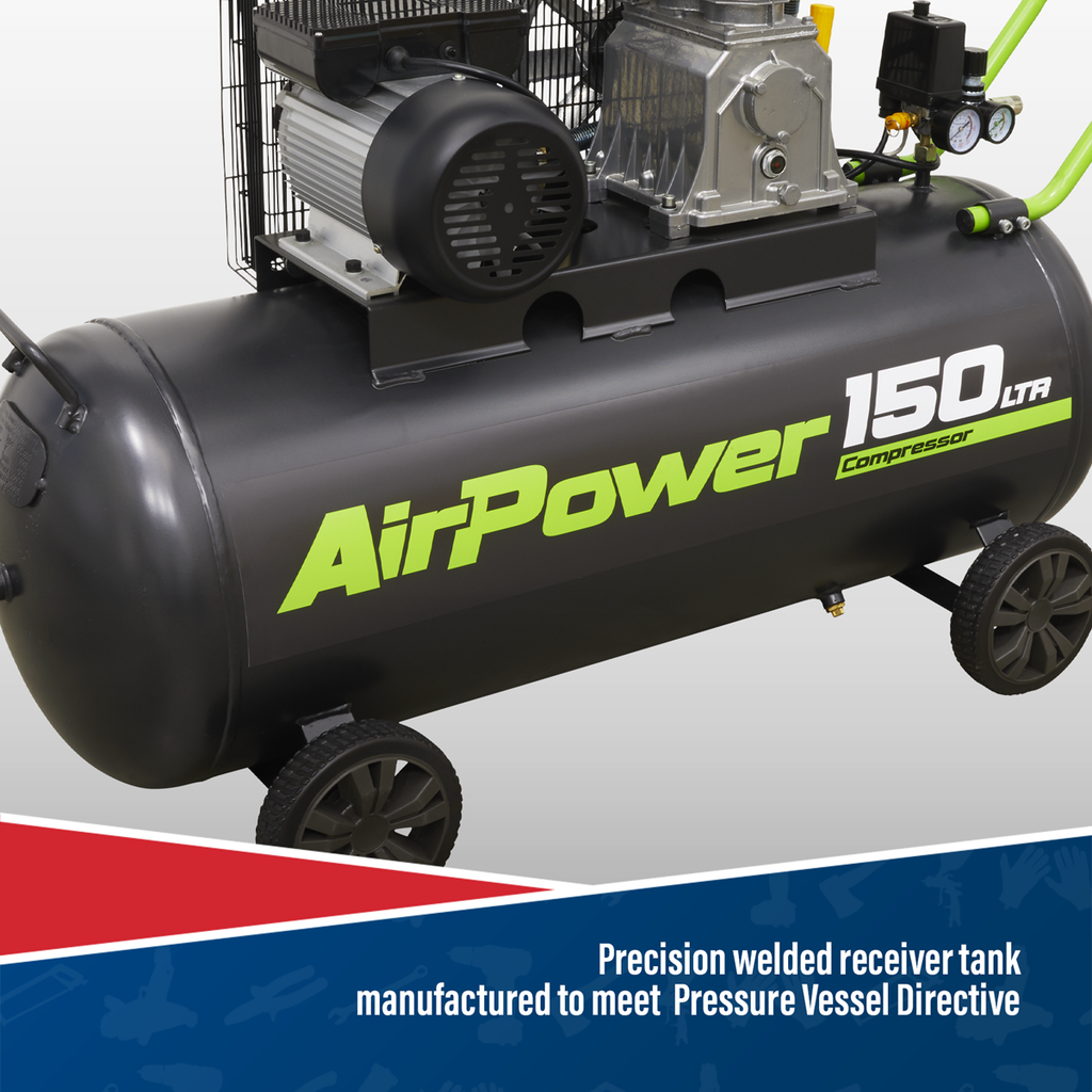 150L Belt Drive Air Compressor 3hp SAC15030B