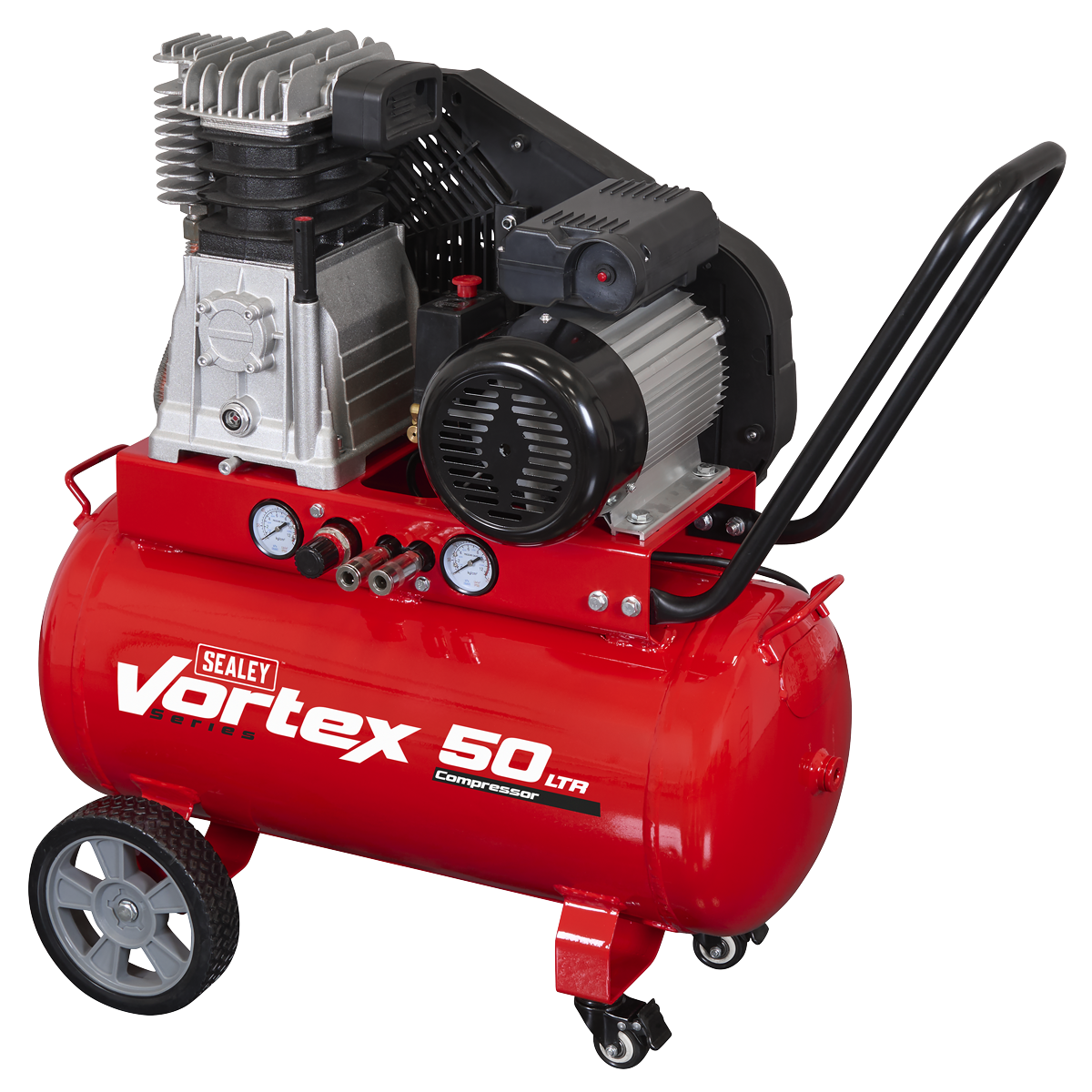 50L Belt Drive Air Compressor with Cast Cylinders & Wheels 3.5hp SAC1503B