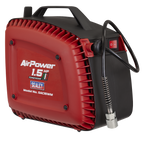 Wall Mounting Oil Free Air Compressor 1.5hp with 7m Retractable Hose Reel SAC15WM