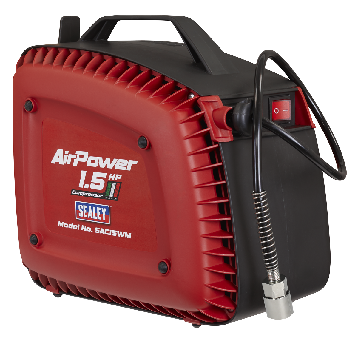 Wall Mounting Oil Free Air Compressor 1.5hp with 7m Retractable Hose Reel SAC15WM