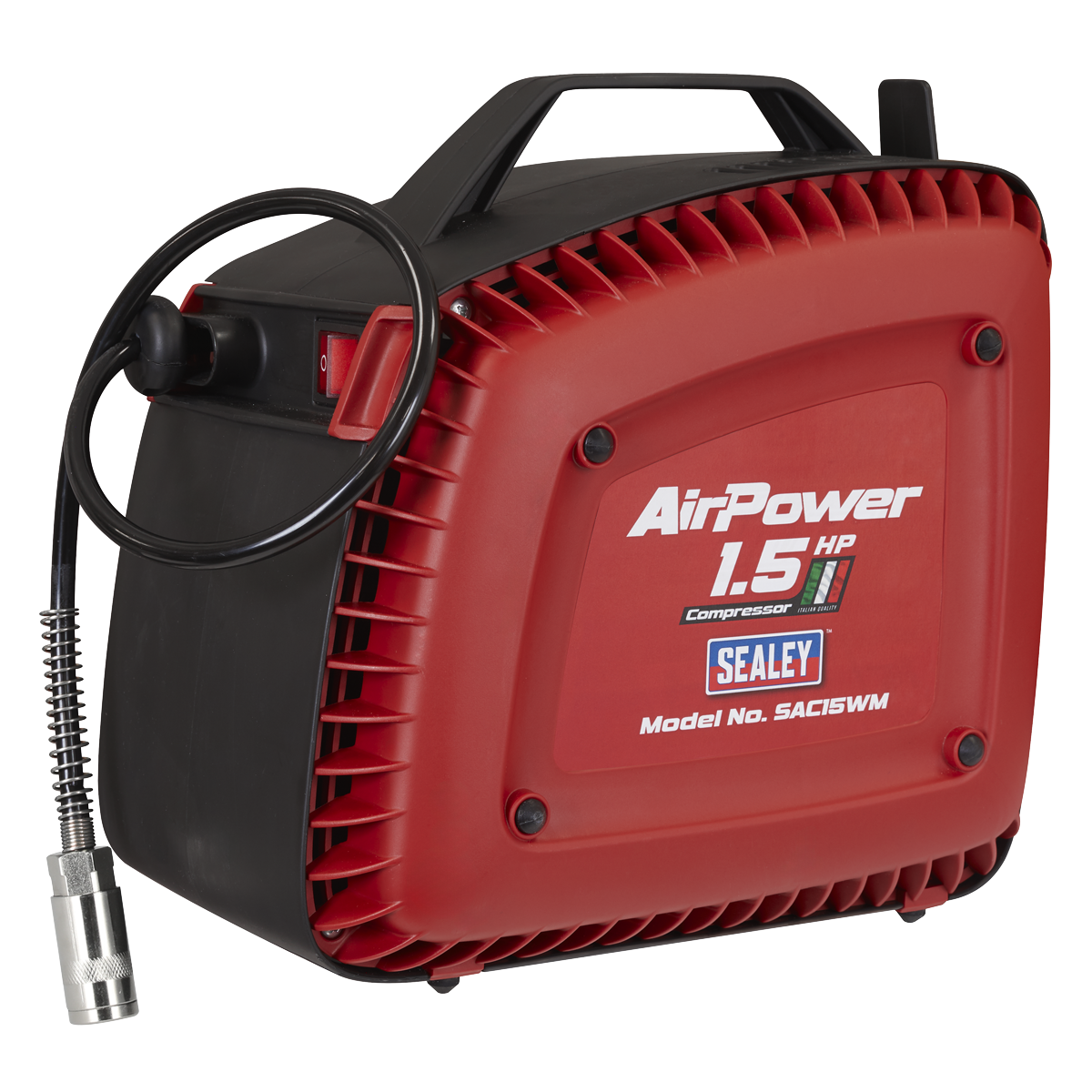 Wall Mounting Oil Free Air Compressor 1.5hp with 7m Retractable Hose Reel SAC15WM