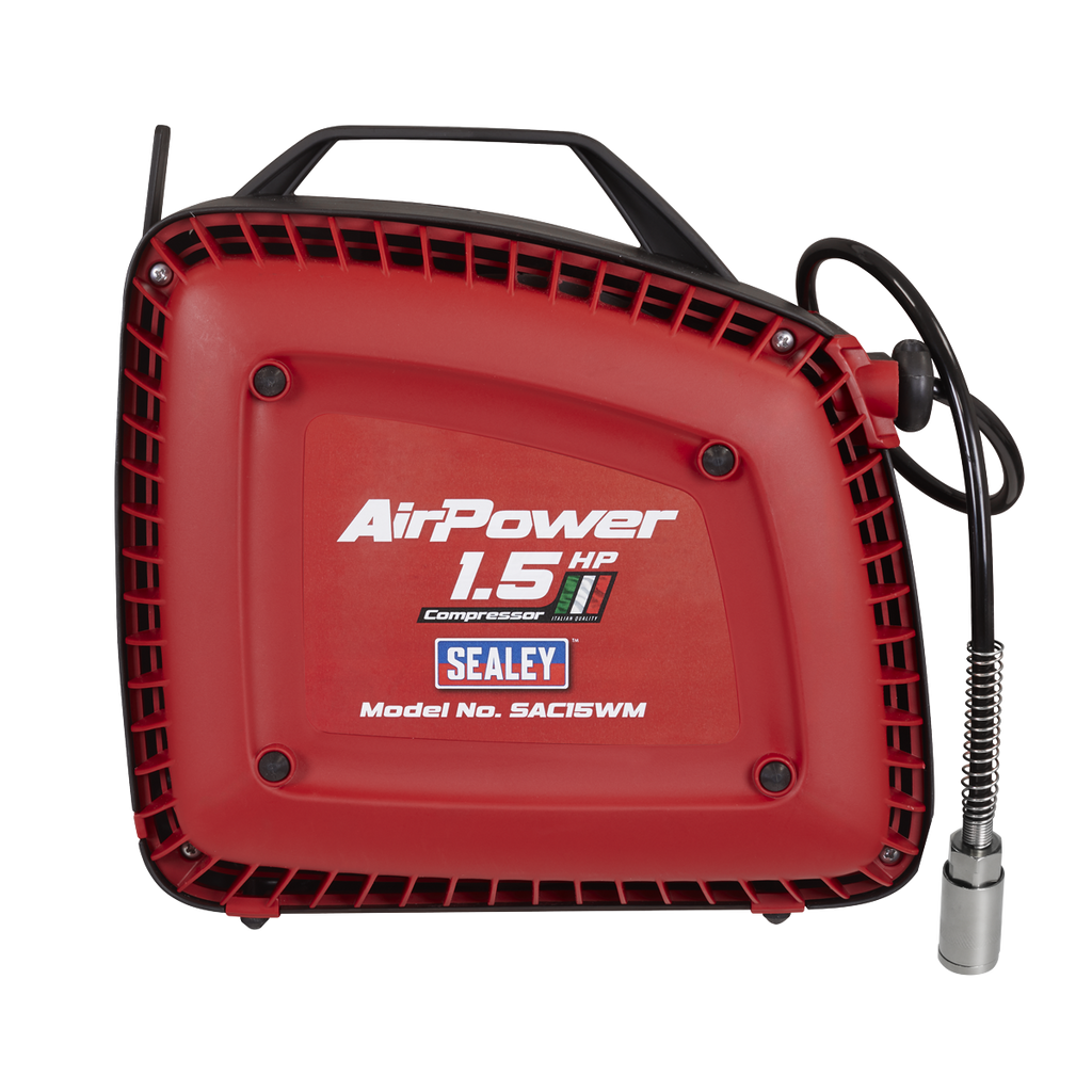 Wall Mounting Oil Free Air Compressor 1.5hp with 7m Retractable Hose Reel SAC15WM