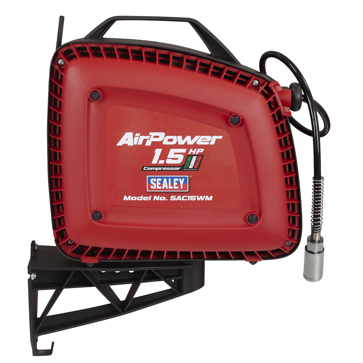 Wall Mounting Oil Free Air Compressor 1.5hp with 7m Retractable Hose Reel SAC15WM