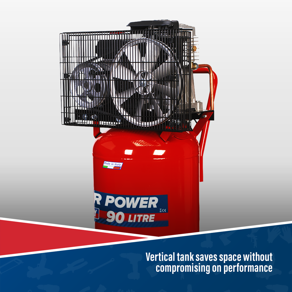 90L Belt Drive Vertical Compressor 3hp SAC1903B
