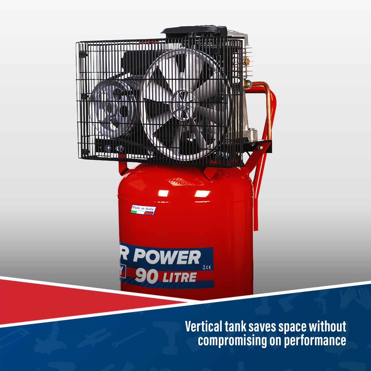 90L Belt Drive Vertical Compressor 3hp SAC1903B