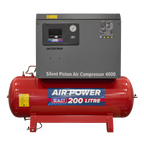 200L Low Noise Belt Drive Air Compressor with Cast Cylinders 3hp SAC2203BLN