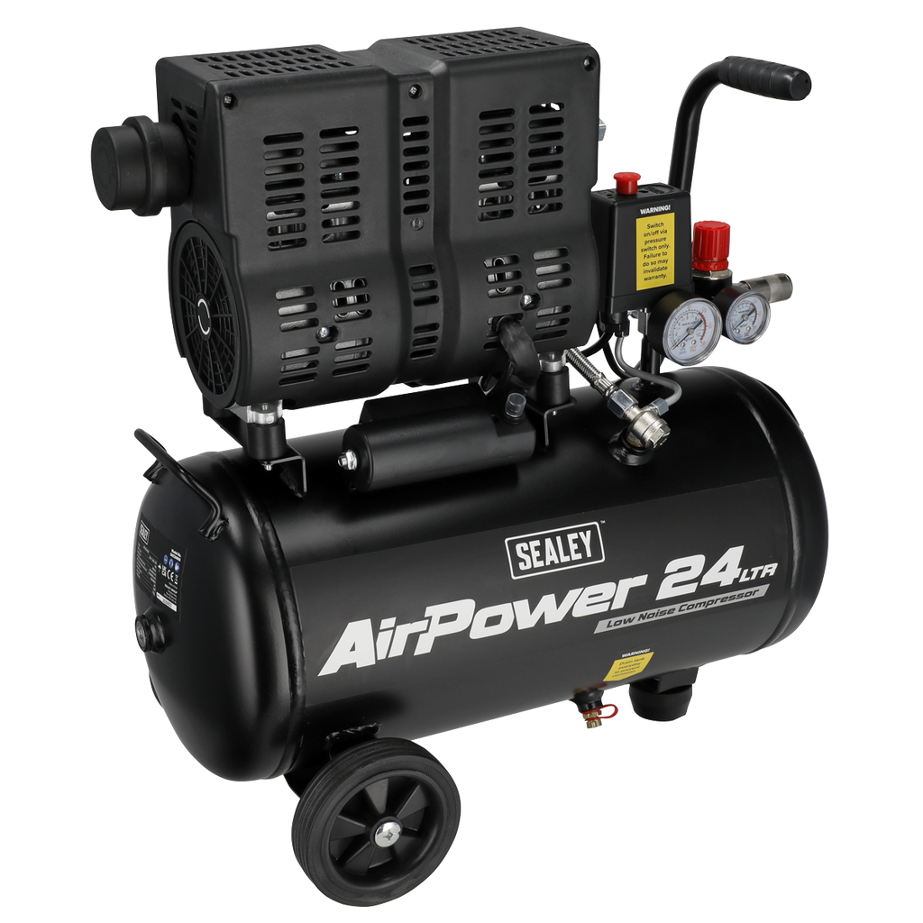 24L Low Noise Oil Free Direct Drive Air Compressor 1hp SAC2400S