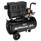 24L Low Noise Oil Free Direct Drive Air Compressor 1hp SAC2400S