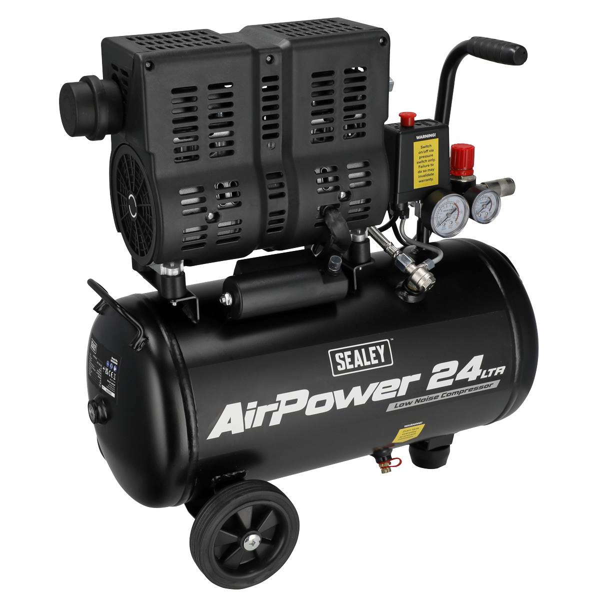 24L Low Noise Oil Free Direct Drive Air Compressor 1hp SAC2400S