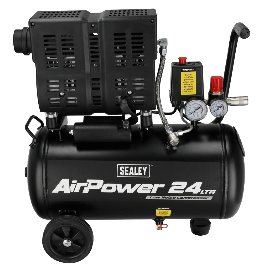 24L Low Noise Oil Free Direct Drive Air Compressor 1hp SAC2400S
