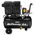 24L Low Noise Oil Free Direct Drive Air Compressor 1hp SAC2400S