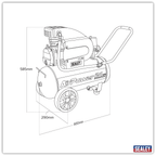 24L Direct Drive Air Compressor 2hp 110V SAC2420E110V