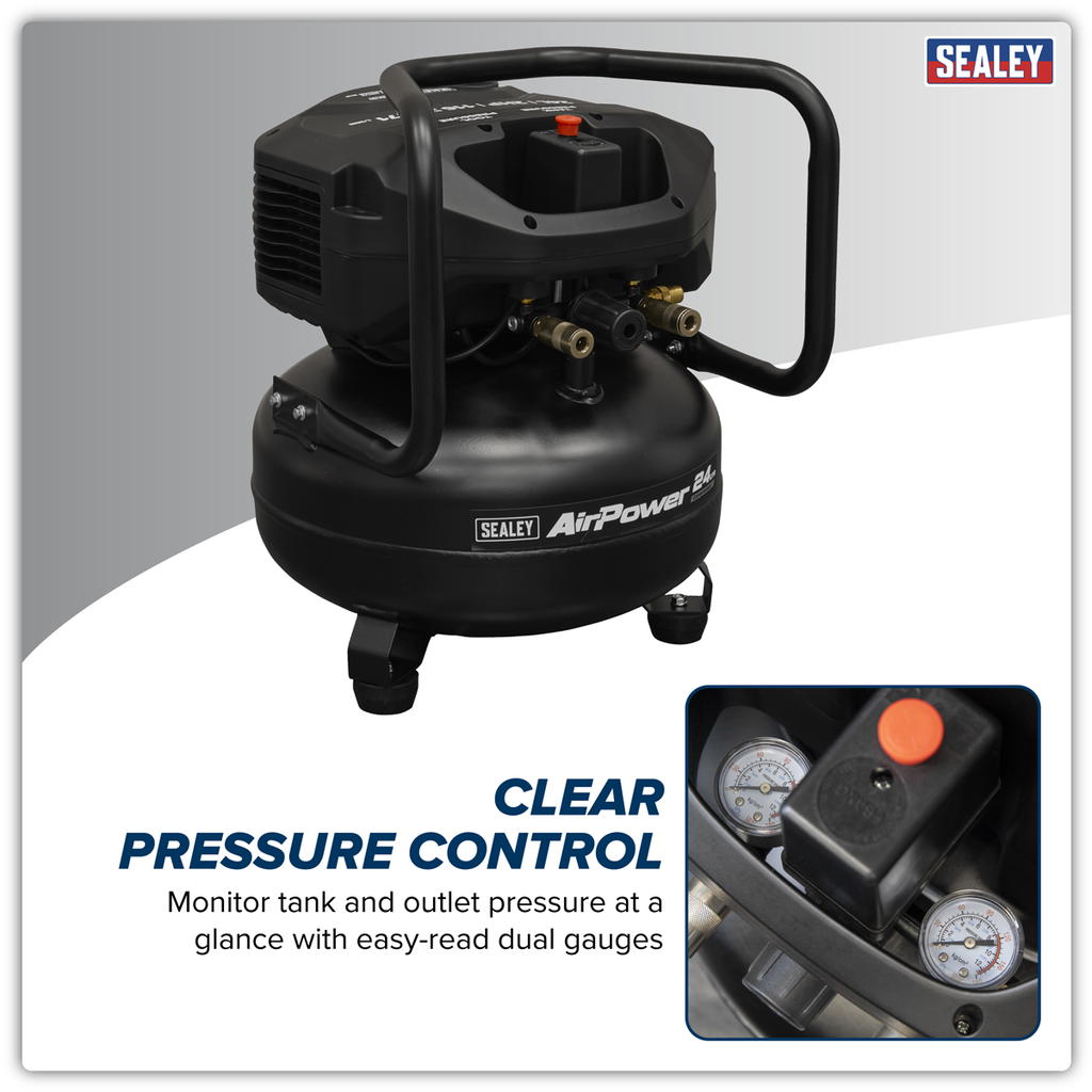 24L Oil Free Belt Drive Vertical Compressor 2hp SAC24V