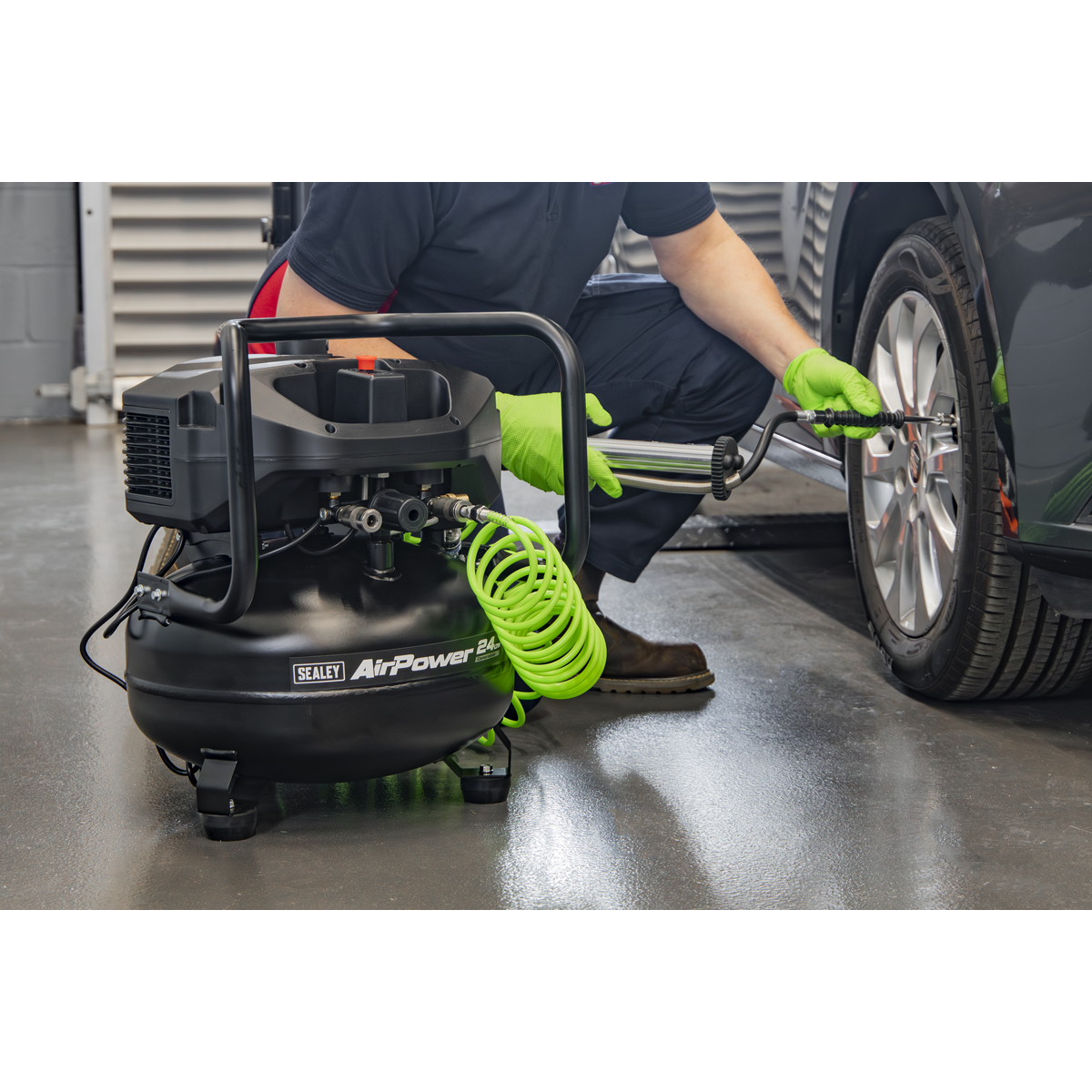 24L Oil Free Belt Drive Vertical Compressor 2hp SAC24V