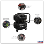 24L Oil Free Belt Drive Vertical Compressor 2hp SAC24V