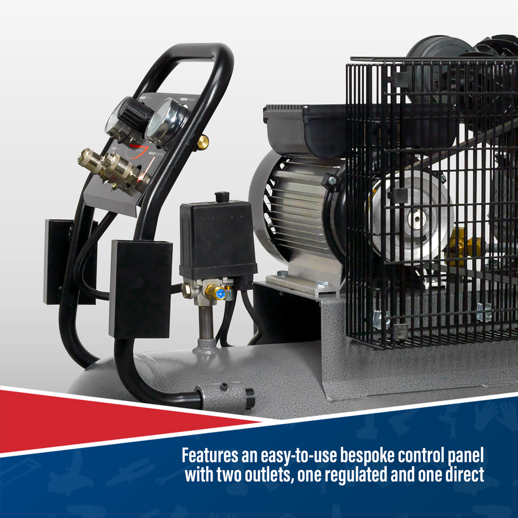 100L Belt Drive Air Compressor with Front Control Panel 3hp SAC3103B