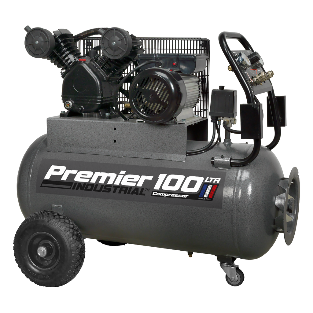 100L Belt Drive Air Compressor with Front Control Panel 3hp SAC3103B