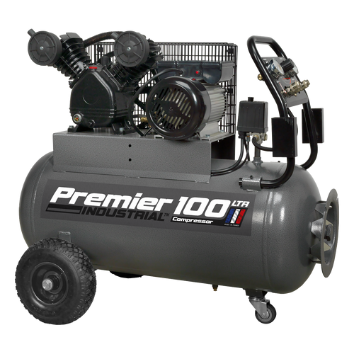 100L Belt Drive Air Compressor with Front Control Panel 3hp SAC3103B